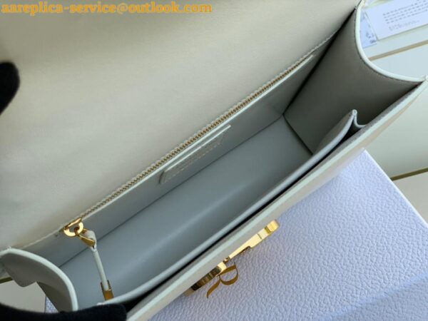 Replica Dior 30 Montaigne Medium Bag In White Box Calfskin 22