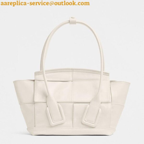 Replica Bottega Veneta Arco Mini Bag In White Intrecciato Calfskin 4