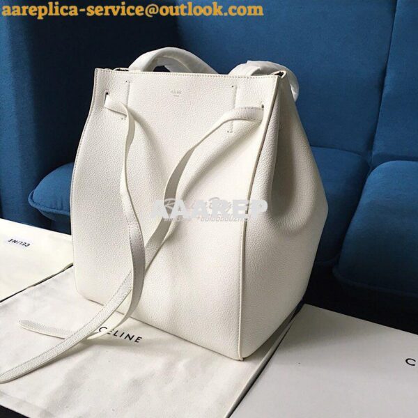 Replica Celine Small Cabas Phantom In Soft Grained Calfskin 189023 Whi 2