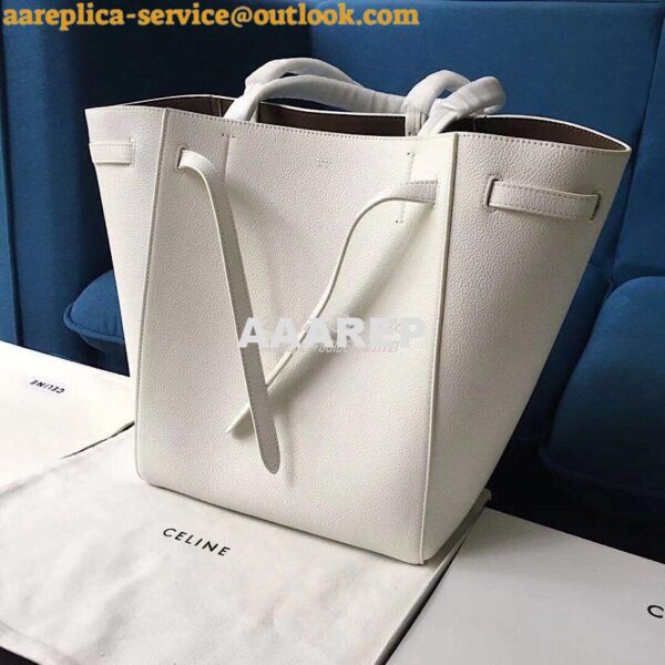 Replica Celine Small Cabas Phantom In Soft Grained Calfskin 189023 Whi 3