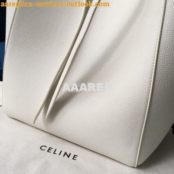 Replica Celine Small Cabas Phantom In Soft Grained Calfskin 189023 Whi 4