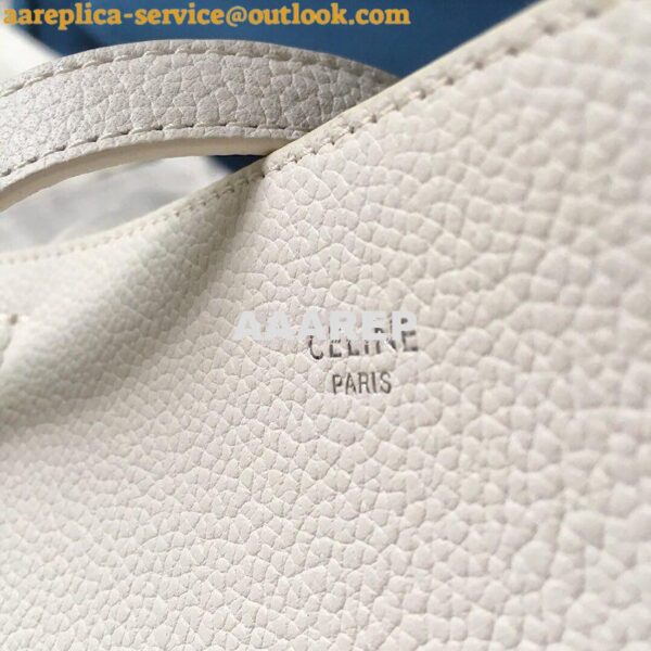 Replica Celine Small Cabas Phantom In Soft Grained Calfskin 189023 Whi 6