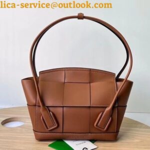 Replica Bottega Veneta Arco Small Bag In Caramel Intrecciato Calfskin 2