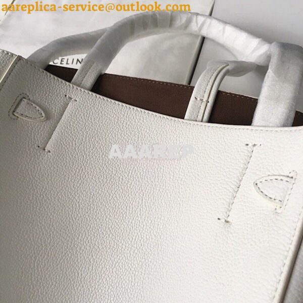 Replica Celine Small Cabas Phantom In Soft Grained Calfskin 189023 Whi 9