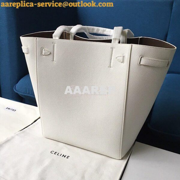 Replica Celine Small Cabas Phantom In Soft Grained Calfskin 189023 Whi 10