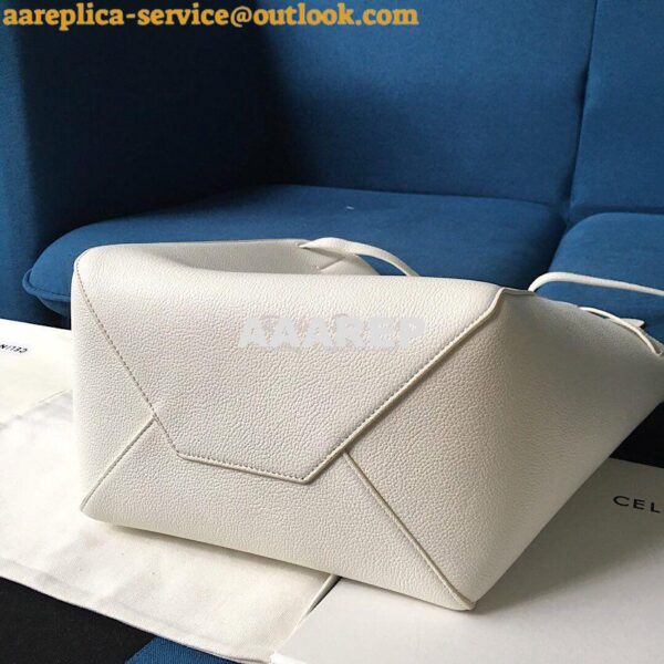 Replica Celine Small Cabas Phantom In Soft Grained Calfskin 189023 Whi 11