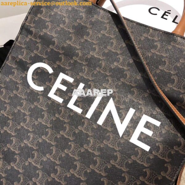 Replica Celine Small Cabas Vertical In Triomphe Canvas 191542 7