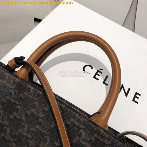 Replica Celine Small Cabas Vertical In Triomphe Canvas 191542 8