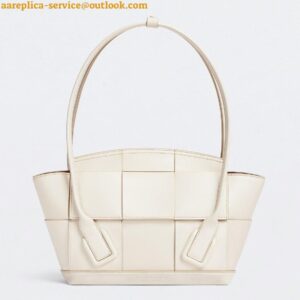 Replica Bottega Veneta Arco Small Bag In White Intrecciato Calfskin