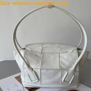 Replica Bottega Veneta Arco Small Bag In White Intrecciato Leather 2