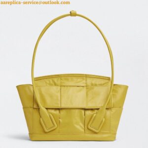 Replica Bottega Veneta Arco Small Bag In Yellow Intrecciato Leather