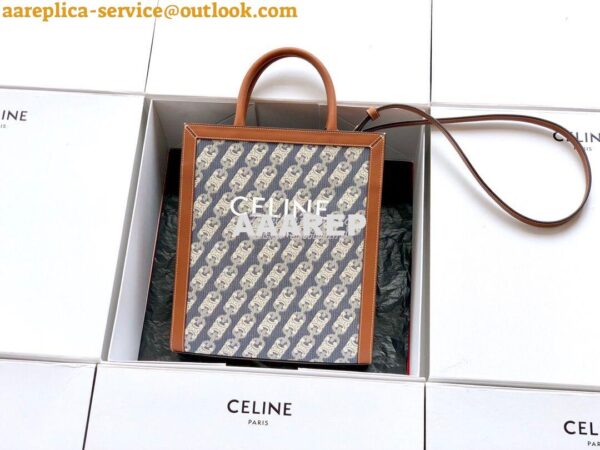 Replica Celine Small Cabas Vertical In Triomphe Chaîne Canvas 191542