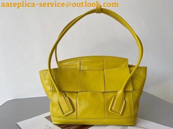 Replica Bottega Veneta Arco Small Bag In Yellow Intrecciato Leather 5