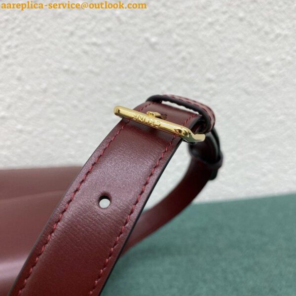 Replica Celine Triomphe Large Bag In Bordeaux Calfskin 10