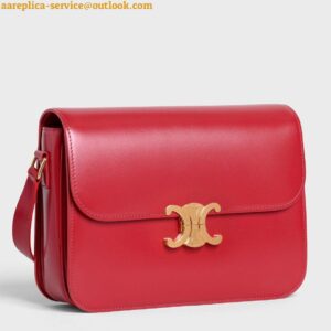 Replica Celine Triomphe Large Bag In Red Calfskin