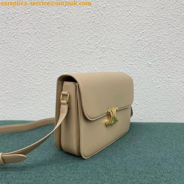 Replica Celine Triomphe Large Bag In Nude Calfskin 13