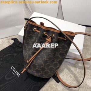 Replica Celine Small Drawstring Bag In Triomphe Canvas 191142 2