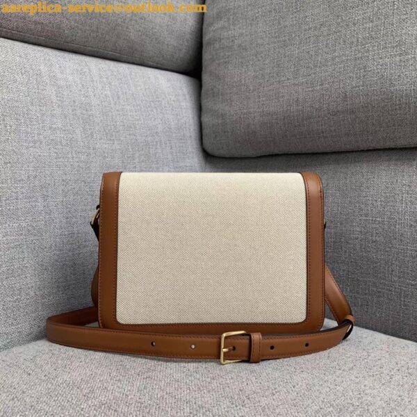 Replica Celine Triomphe Large Bag In Textile and Calfskin 10