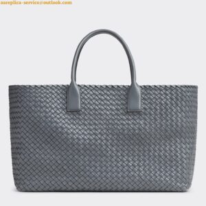 Replica Bottega Veneta Cabat Large Bag In Thunder Intrecciato Lambskin