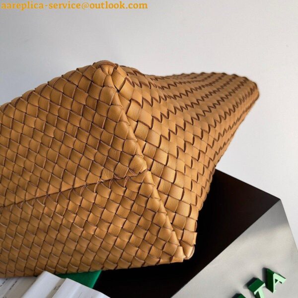 Replica Bottega Veneta Cabat Medium Bag In Caramel Intrecciato Lambskin 7