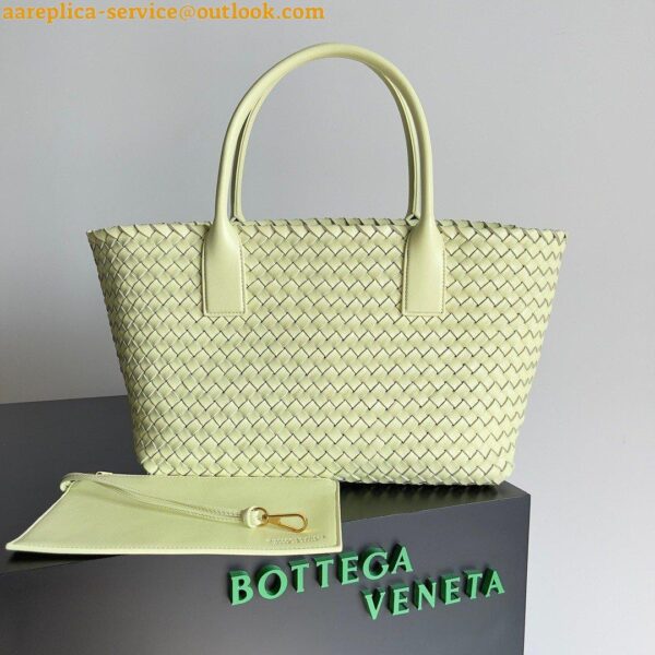 Replica Bottega Veneta Cabat Medium Bag In Lemon Intrecciato Lambskin 3