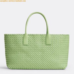 Replica Bottega Veneta Cabat Medium Bag In Pistachio Intrecciato Lambskin