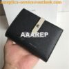 Replica Celine Strap medium/large multifunction wallet in black graine 2