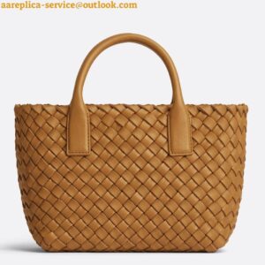 Replica Bottega Veneta Cabat Mini Bag In Caramel Intrecciato Lambskin 2