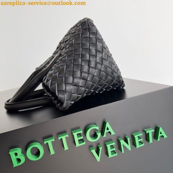 Replica Bottega Veneta Cabat Mini Bag In Black Intrecciato Lambskin 13