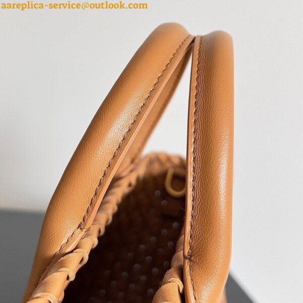 Replica Bottega Veneta Cabat Mini Bag In Caramel Intrecciato Lambskin 6