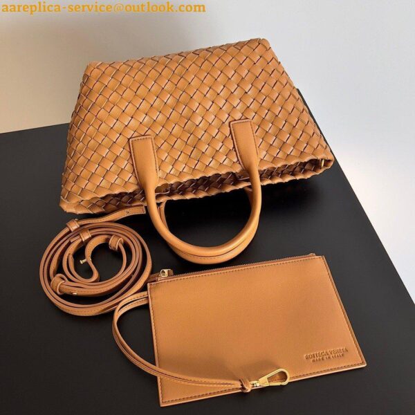 Replica Bottega Veneta Cabat Mini Bag In Caramel Intrecciato Lambskin 8