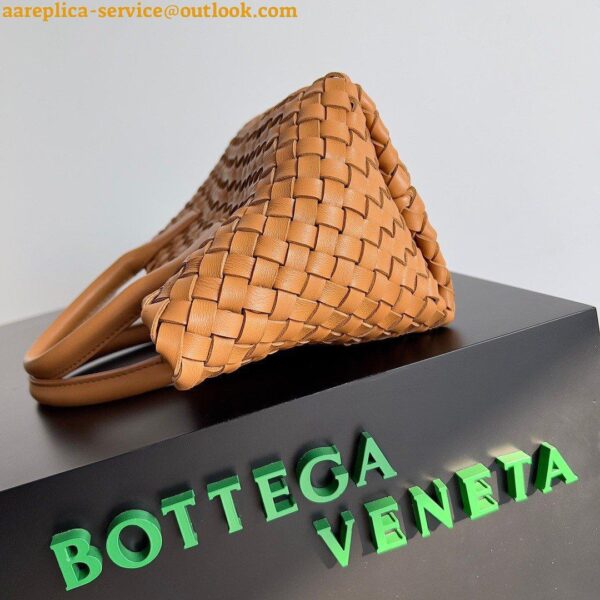 Replica Bottega Veneta Cabat Mini Bag In Caramel Intrecciato Lambskin 11