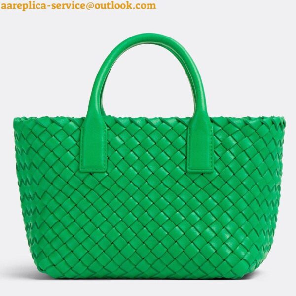 Replica Bottega Veneta Cabat Mini Bag In Green Intrecciato Lambskin 3