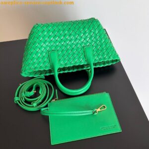 Replica Bottega Veneta Cabat Mini Bag In Green Intrecciato Lambskin 2