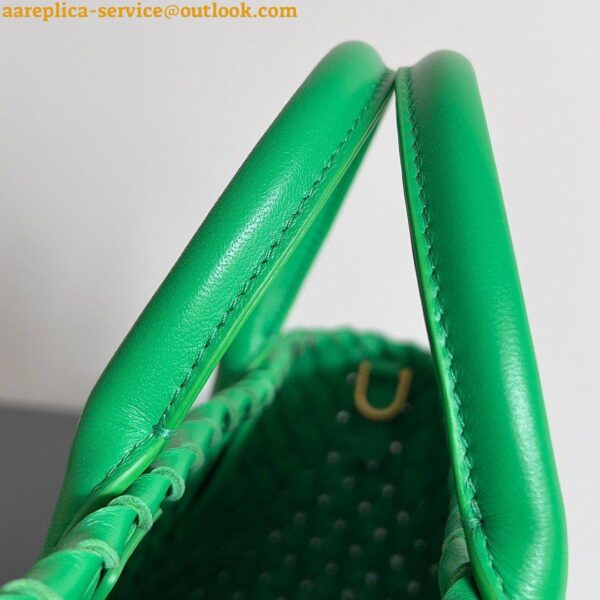 Replica Bottega Veneta Cabat Mini Bag In Green Intrecciato Lambskin 6