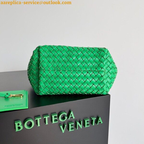 Replica Bottega Veneta Cabat Mini Bag In Green Intrecciato Lambskin 9