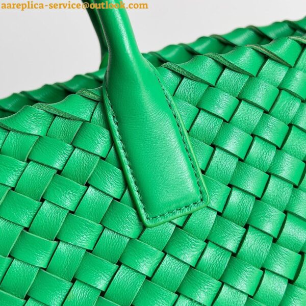 Replica Bottega Veneta Cabat Mini Bag In Green Intrecciato Lambskin 12