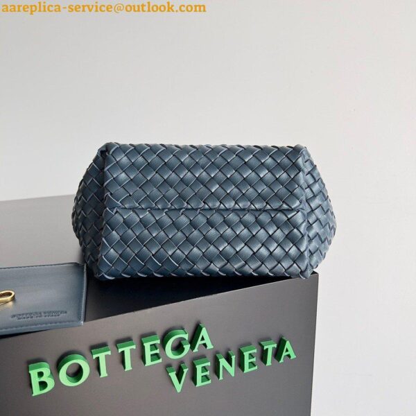 Replica Bottega Veneta Cabat Mini Bag In Navy Blue Intrecciato Lambskin 13