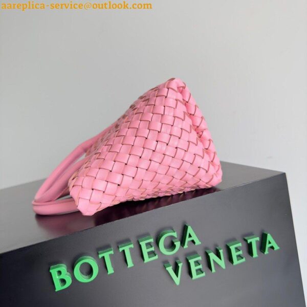 Replica Bottega Veneta Cabat Mini Bag In Pink Intrecciato Lambskin 6