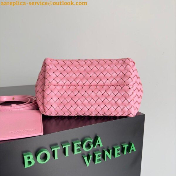 Replica Bottega Veneta Cabat Mini Bag In Pink Intrecciato Lambskin 11