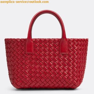 Replica Bottega Veneta Cabat Mini Bag In Red Intrecciato Lambskin