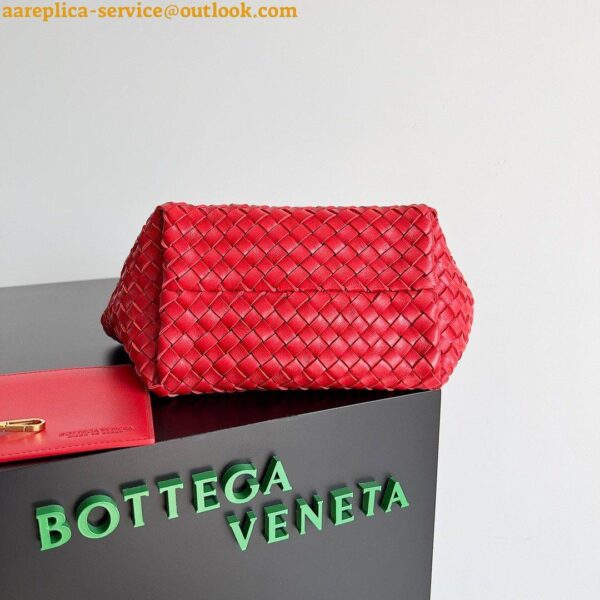 Replica Bottega Veneta Cabat Mini Bag In Red Intrecciato Lambskin 5