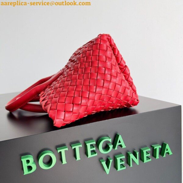 Replica Bottega Veneta Cabat Mini Bag In Red Intrecciato Lambskin 6