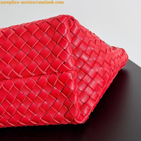 Replica Bottega Veneta Cabat Mini Bag In Red Intrecciato Lambskin 13