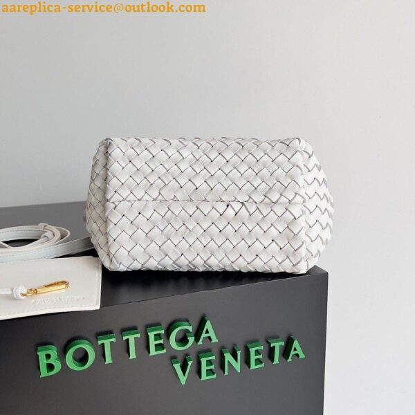 Replica Bottega Veneta Cabat Mini Bag In White Intrecciato Lambskin 6