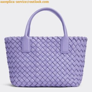 Replica Bottega Veneta Cabat Mini Bag In Wisteria Intrecciato Lambskin