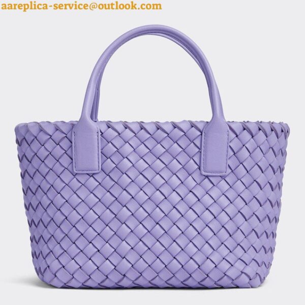 Replica Bottega Veneta Cabat Mini Bag In Wisteria Intrecciato Lambskin