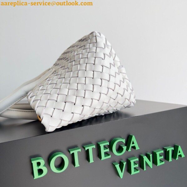 Replica Bottega Veneta Cabat Mini Bag In White Intrecciato Lambskin 12