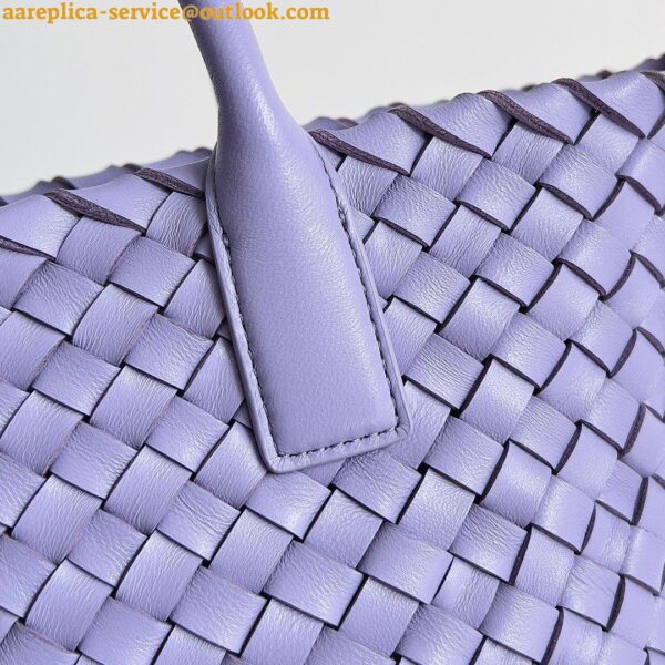 Replica Bottega Veneta Cabat Mini Bag In Wisteria Intrecciato Lambskin 9