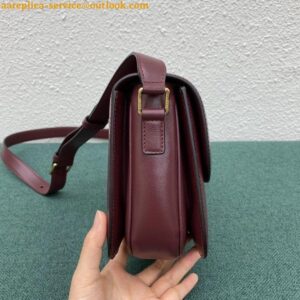 Replica Celine Triomphe Medium Bag In Bordeaux Smooth Calfskin 2